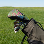 Elegant Koraal en Chartreuse Limelight Hydrangea Golfheadcover (Insitu)