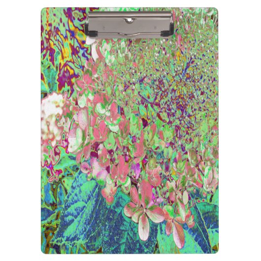 Elegant Koraal en Chartreuse Limelight Hydrangea Klembord (Voorkant)