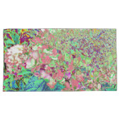 Elegant Koraal en Chartreuse Limelight Hydrangea Kussensloop (Voorkant-Rechts)