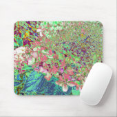 Elegant Koraal en Chartreuse Limelight Hydrangea Muismat (Met muis)