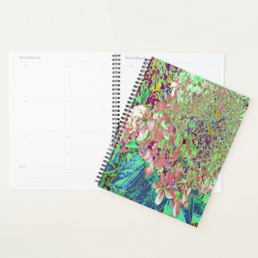 Elegant Koraal en Chartreuse Limelight Hydrangea Planner (Display)