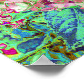 Elegant Koraal en Chartreuse Limelight Hydrangea Poster (Hoek)