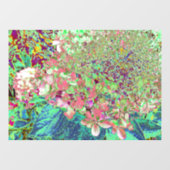 Elegant Koraal en Chartreuse Limelight Hydrangea Raamsticker (Vel)