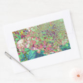 Elegant Koraal en Chartreuse Limelight Hydrangea Rechthoekige Sticker (Envelop)