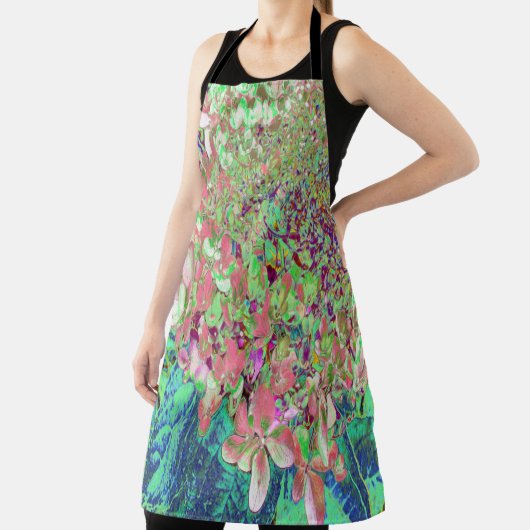 Elegant Koraal en Chartreuse Limelight Hydrangea Schort (Insitu)