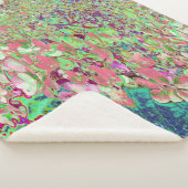 Elegant Koraal en Chartreuse Limelight Hydrangea Sherpa Deken (3/4)