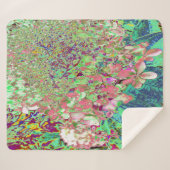 Elegant Koraal en Chartreuse Limelight Hydrangea Sherpa Deken (Voorkant (horizontaal))