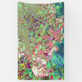 Elegant Koraal en Chartreuse Limelight Hydrangea Spandoek (Verticaal)