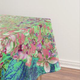 Elegant Koraal en Chartreuse Limelight Hydrangea Tafelkleed