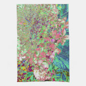 Elegant Koraal en Chartreuse Limelight Hydrangea Theedoek (Verticaal)