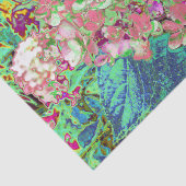 Elegant Koraal en Chartreuse Limelight Hydrangea Tissuepapier (Detail)