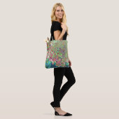 Elegant Koraal en Chartreuse Limelight Hydrangea Tote Bag (Op model)