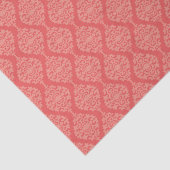 Elegant koraal en wit Damask Patroon Tissuepapier (Detail)