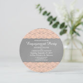 Elegant koraal en zacht grijs ontwerp kaart (Staand voorkant)