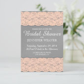 Elegant koraal en zacht grijs ontwerp kaart (Staand voorkant)