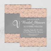 Elegant koraal en zacht grijs ontwerp kaart (Voorkant / Achterkant)