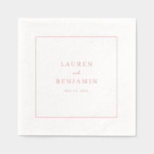 Elegant Koraal Minimalistisch Folie Servetten