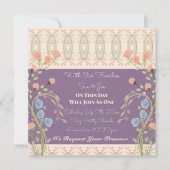 Elegant koraal peach en plum kaart (Voorkant)