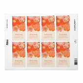Elegant koraal roze papaver bloem uniek adres etiket (Full Sheet)
