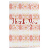 Elegant koraal roze patterned medium cadeauzakje (Voorkant)