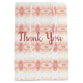 Elegant koraal roze patterned medium cadeauzakje (Achterkant)