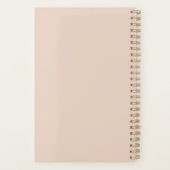 Elegant Koraal Roze Roos Bloemen Trouwpaar Planner (Achterkant)