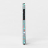Elegant Koraal Turquoise Grijs Geometrisch Patroon Case-Mate iPhone Case (Achterkant/links)