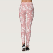 Elegant koraal wit  elegant floraal leggings (Achterkant)
