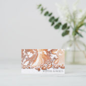 Elegant koraal wit marmer professional visitekaartje (Staand voorkant)