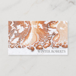 Elegant koraal wit marmer professional visitekaartje