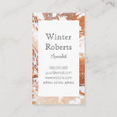 Elegant koraal wit marmer professional visitekaartje (Achterkant)