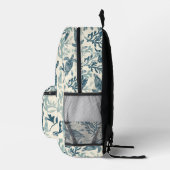 Elegant koraalblad patroon bedrukte rugzak (Rechts)