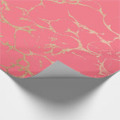 Elegant koraalgoud voor foliedruppels cadeaupapier (Hoek)