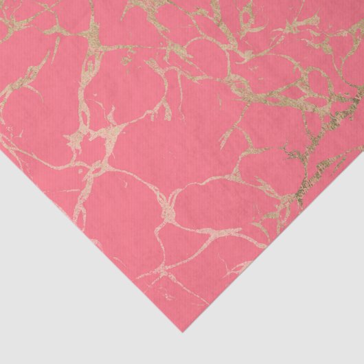 Elegant koraalgoud voor foliedruppels tissuepapier (Detail)