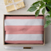 Elegant koraalwit gestreept patroon tissuepapier (Geschenk)