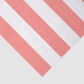 Elegant koraalwit gestreept patroon tissuepapier (Detail)