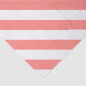 Elegant koraalwit gestreept patroon tissuepapier (Detail)