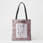 Elegant Korean Crane - Valentijns's Love Tote Bag (Voorkant)