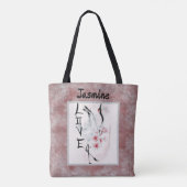 Elegant Korean Crane - Valentijns's Love Tote Bag (Achterkant)
