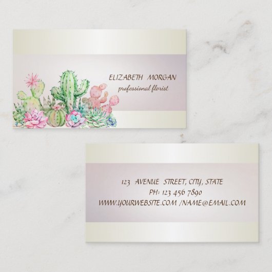 Elegant kraakbedekking visitekaartje (Voorkant / Achterkant)