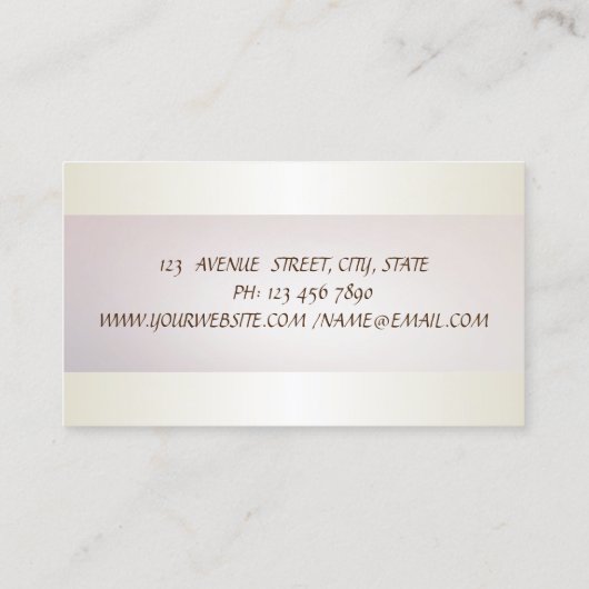 Elegant kraakbedekking visitekaartje (Achterkant)