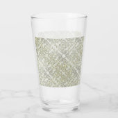Elegant krabbelpatroon in goud & zilver glas (Achterkant)