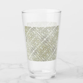 Elegant krabbelpatroon in goud & zilver glas