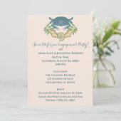 Elegant Krabbenfeest-Watercolor Blauwe Krab Verlov Kaart (Staand voorkant)