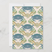 Elegant Krabbenfeest-Watercolor Blauwe Krab Verlov Kaart (Achterkant)