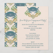 Elegant Krabbenfeest-Watercolor Blauwe Krab Verlov Kaart (Voorkant / Achterkant)