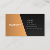 Elegant Kraft Bruin & Zwart Gradient Visitekaartje (Voorkant)