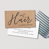 Elegant Kraft Dark Gray Scissors Hair Stylist Visitekaartje