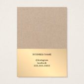 Elegant Kraft Golden Stripe Earring Kaart (Achterkant)