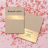 Elegant Kraft Golden Stripe Earring Kaart